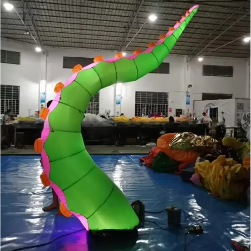 Inflatable octopus tentacles out of the building window design Air inflatable siren decoration