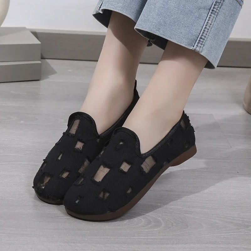 2024 New Fashion  Hot-selling Women's Shoes Single Shoes for Outer Wear Round Toe Shallow Mouth Comfortable Flat Bottom Casual