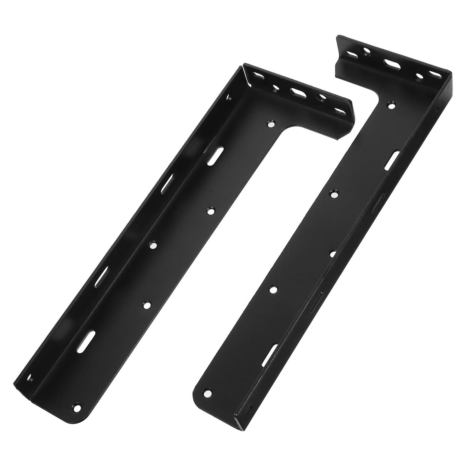 

2pcs Floating Cabinet Brackets Hidden LShaped Heavy Duty Wall Mounting Brackets for Shelves 230MM Thick Black Kitchen