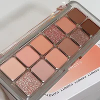 Palette de fards à paupières mats à faible Saturation, 12 couleurs, thé abricot, tons de terre, maquillage pour les yeux entièrement mat, longue durée, pour un usage quotidien 2