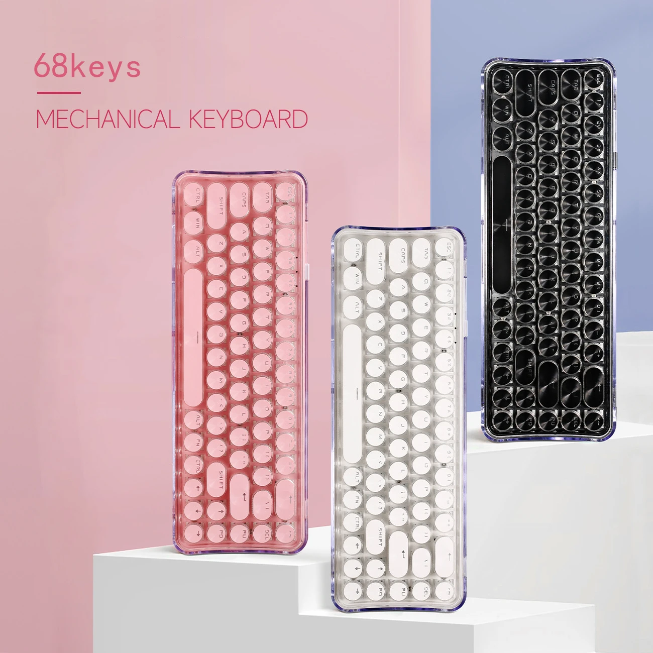 

HZGAMER 68-клавишная механическая клавиатура с возможностью горячей замены, игровая клавиатура