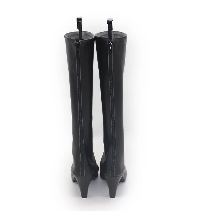 Scarpe da costume cosplay Soul Eater Blair Stivali da festa di Halloween in ecopelle neri fatti a mano