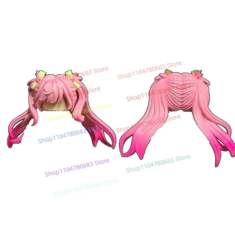 ตัวต่อ MOC ของตกแต่งผมสีชมพูน่ารัก ฟิกเกอร์จิ๋ว ประกอบเอง โมเดล ของประดับตกแต่ง อนิเมะ การ์ตูน ของเล่น ของขวัญวันหยุด