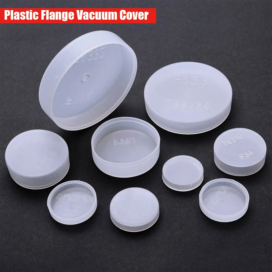 Plastic Cover PE White Translucent Vacuum Flange Cap Protective CF/KF/ISO Adapter Oil Pipe Joint Sleeve Dust Sealing Pipe Cap