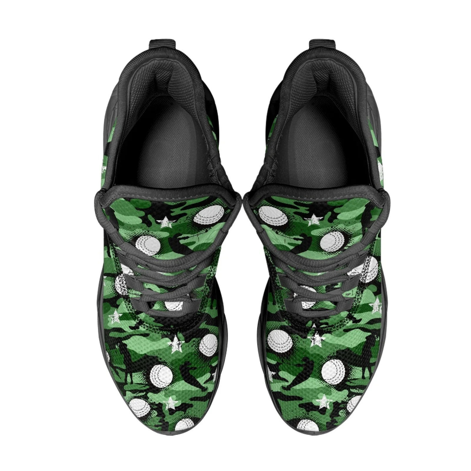PENSTROLL Golf Camo Pattern Mens Running Shoes Athletic Footwear for Teens Lightweight Athletic Sneakers