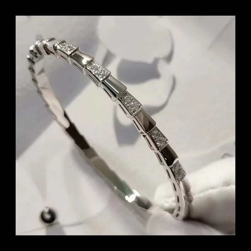 سوار عظم الثعبان فريتيلاري الذهبي بتصميم عصري ومتعدد الاستخدامات، اعوج منفصل بالألماس #5