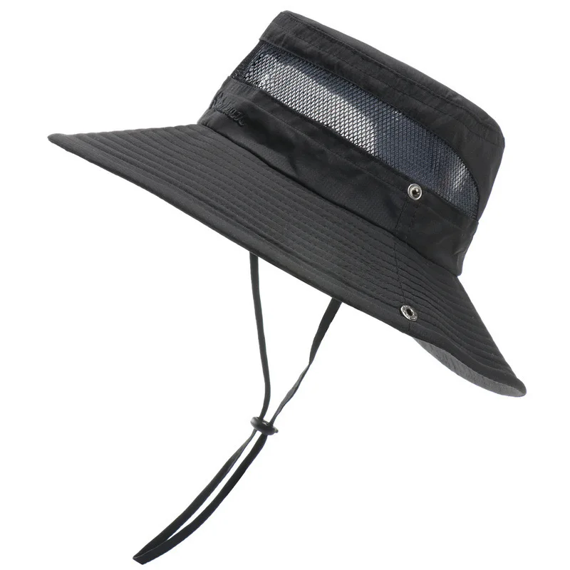 Sommer-Bergsteiger-Outdoor-Hüte für Damen und Herren, Dschungel-Abenteuer, Reisen, atmungsaktiv, große Traufe, leicht, faltbar, Sonnenschutz – Detail 2