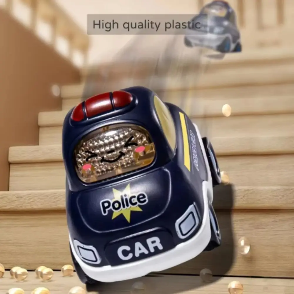 Anti-Collision Inertia Car Sound Display Real Lighting Pull Back Car Cartoon Design Crash Resistance Mini Car Children's