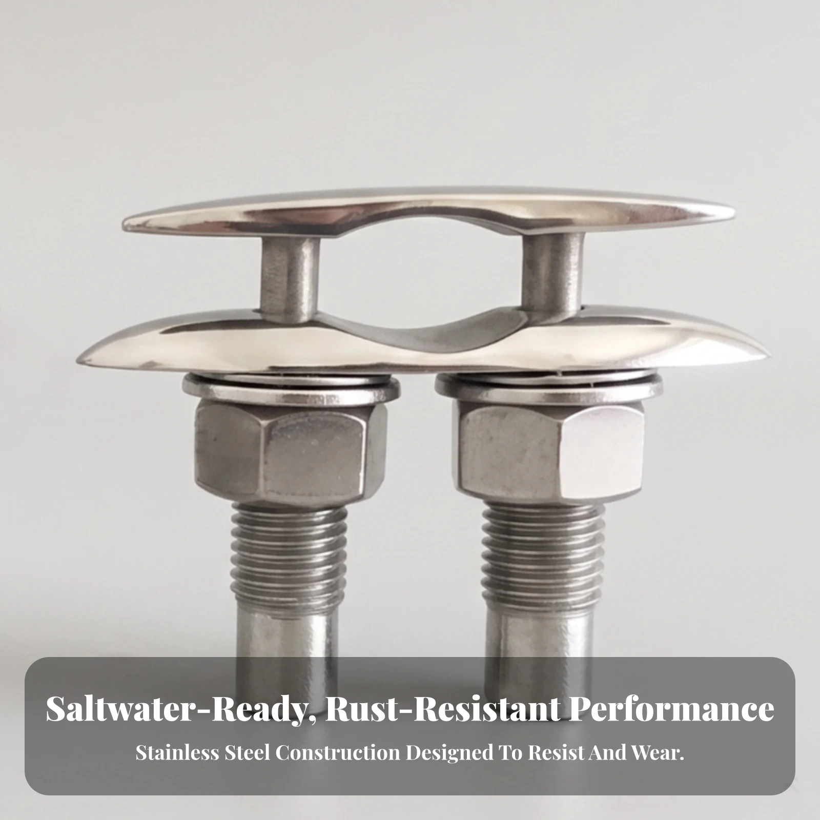 Pull-up Cleat Corrosion Resistant Pull up Cleat Hardware Heavy-Duty Smooth for Yacht Owners, Boats, Yachts