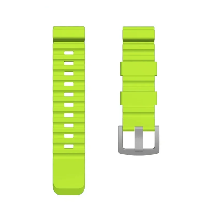 NORTH EDGE 2024 New Soft Color Silicone Rubber Strap Steel Buckle Outdoor 24mm Quick Release Sports Watch Strap for Smart Watch