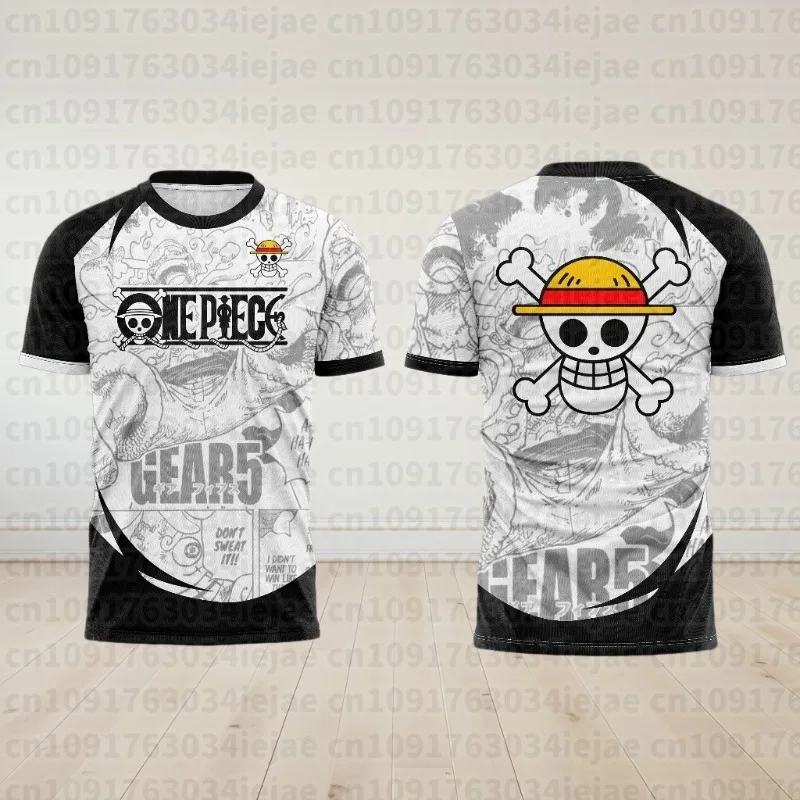 2026 One Piece Luffy Gear 5 Manga Style 3D Quick Dry T-Shirt for Men Women Summer Sports Anime Tee Family Clothing