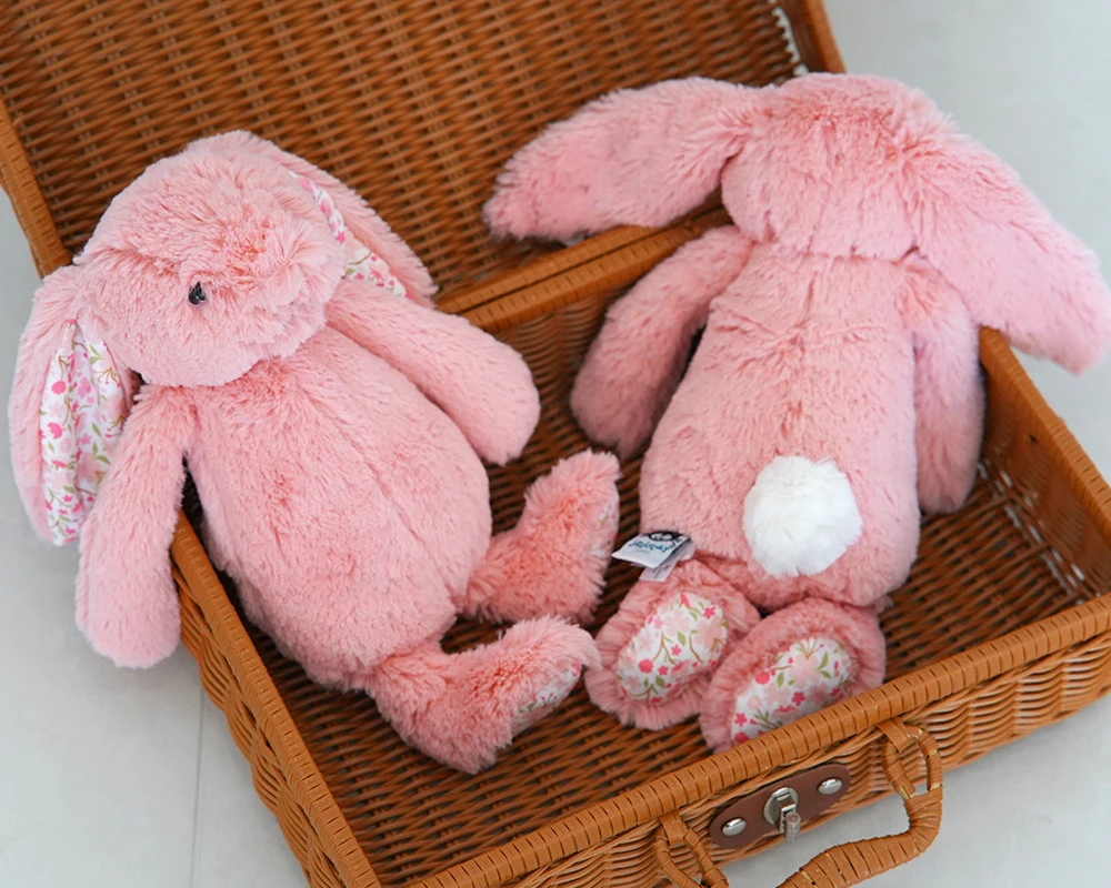 Bonnie Konijn Bloemenoren Knuffels Konijn Gevulde Poppen Kawaii Room Decor Zacht Speelgoed Kinderen Verjaardagscadeautjes