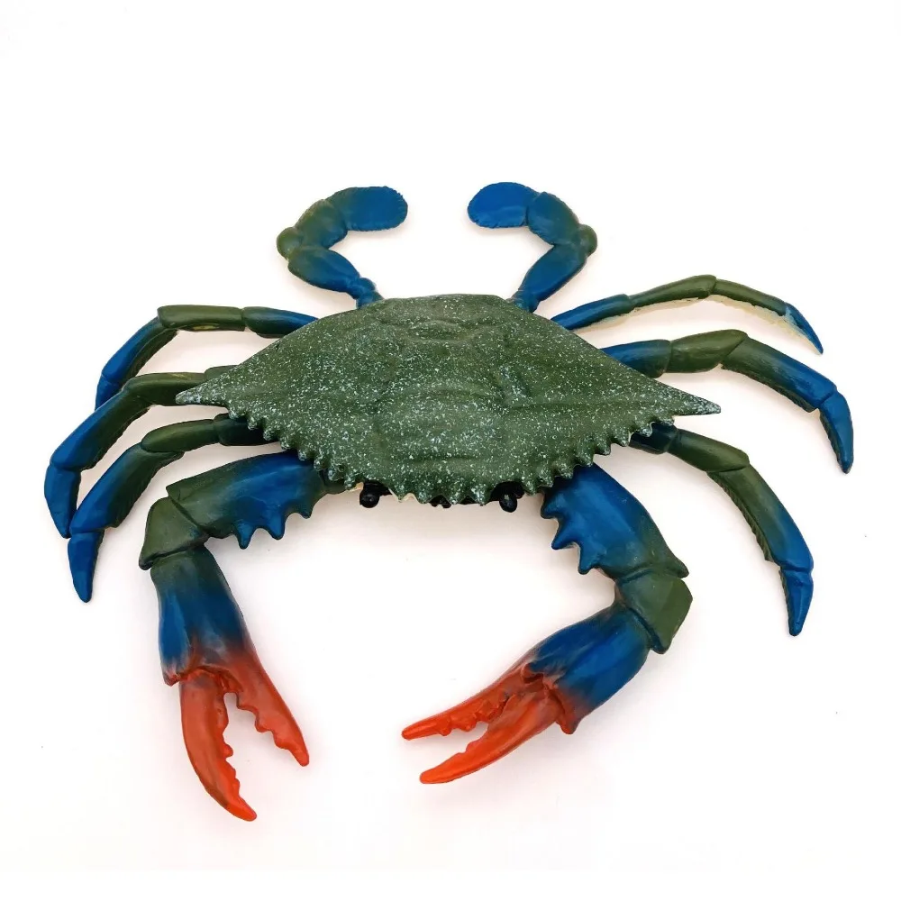 PVC Simulation Sea Life Animals Model Handmad Collectible Action Figures Toy Statue Ornament Crab Model Figurines