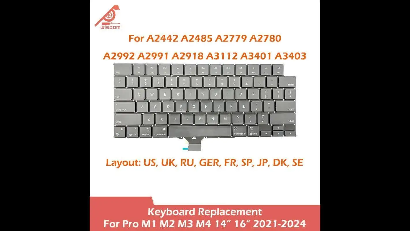 MacBook M1 M2 M3 M4 14 16 Keyboard Replacement