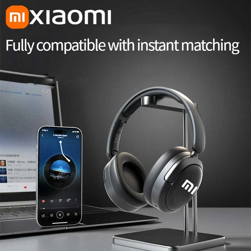 سماعات رأس لاسلكية من Xiaomi مزودة بتقنية البلوتوث 5.3 سماعة أذن أصلية ستيريو HIFI سماعات أذن للعبة مع ميكروفون لهاتف آيفون وسامسونج