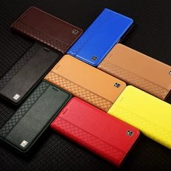 Nappa Genuine Leather Case For Xiaomi Redmi Note 13 13R Pro Plus 5G Magnetic Flip Cover Wallet Phone Cases