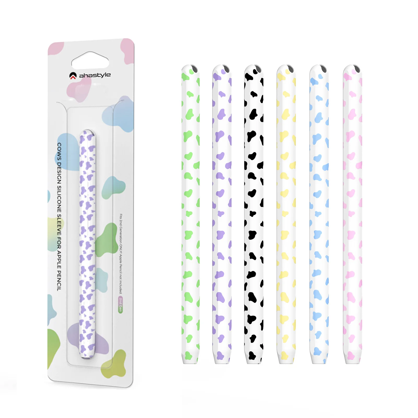 Silicone Cows Cover For Apple Pencil 2 Anti-scratch iPad Touch Screen Pen Case for Pencil 2nd Protective Pouch Cap Holder