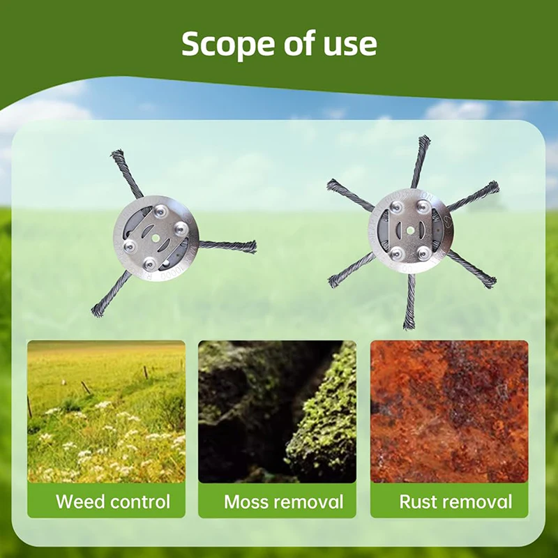 رأس تشذيب العشب من أسلاك الفولاذ، رأس بديل لتشذيب السلسلة الجديدة 2025، أداة إزالة الأعشاب برأس تشذيب الأعشاب السلكية