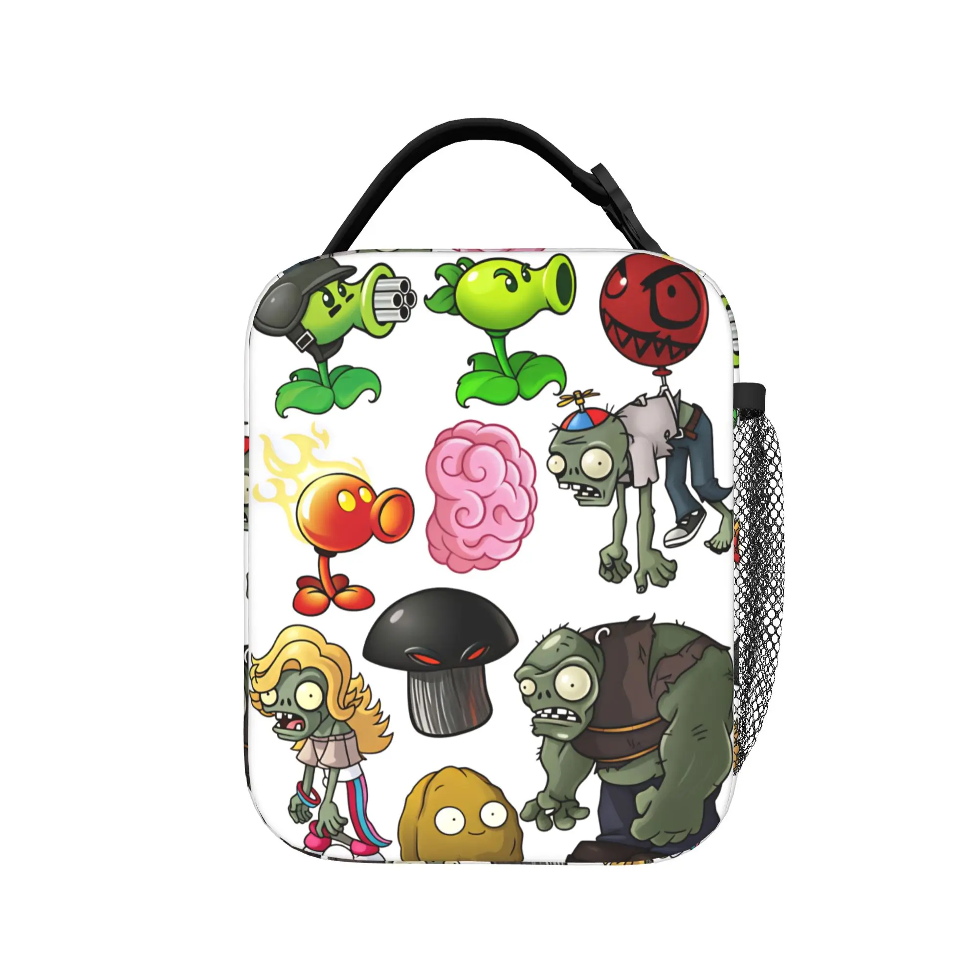Plants Vs Zombies Mix Character Lunch Bag For Girls Lunch Box Leisure School Cooler Bag Portable Oxford Thermal Tote Handbags