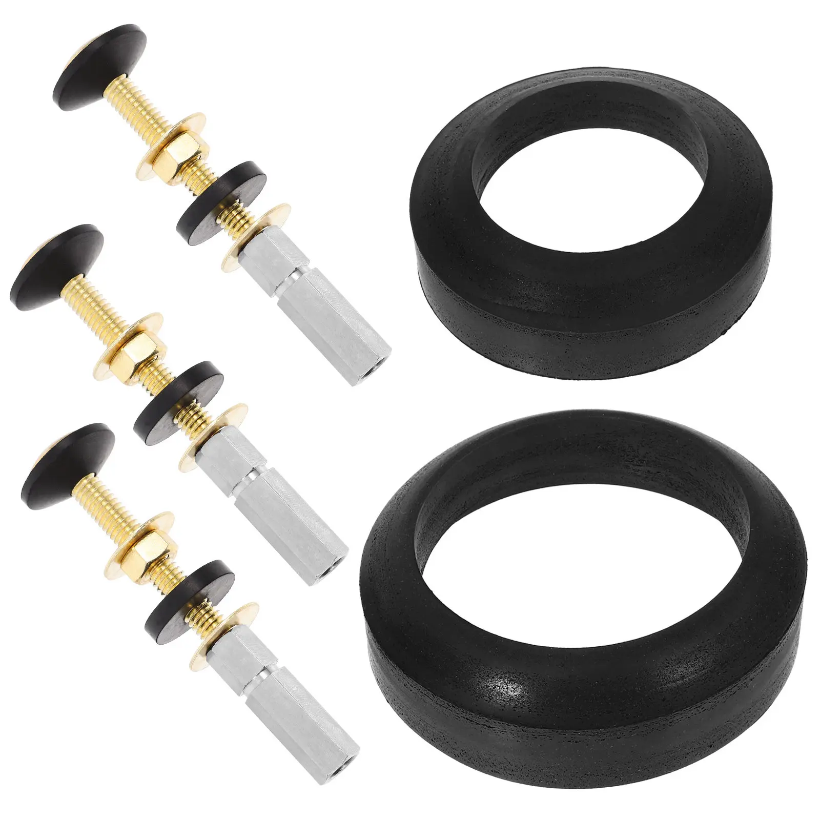 

1Set Toilet Tank Bolts Screws Gasket Kit Easy Install Universal Replacement Parts Toilet Seat Tank Sealing Ring Repair