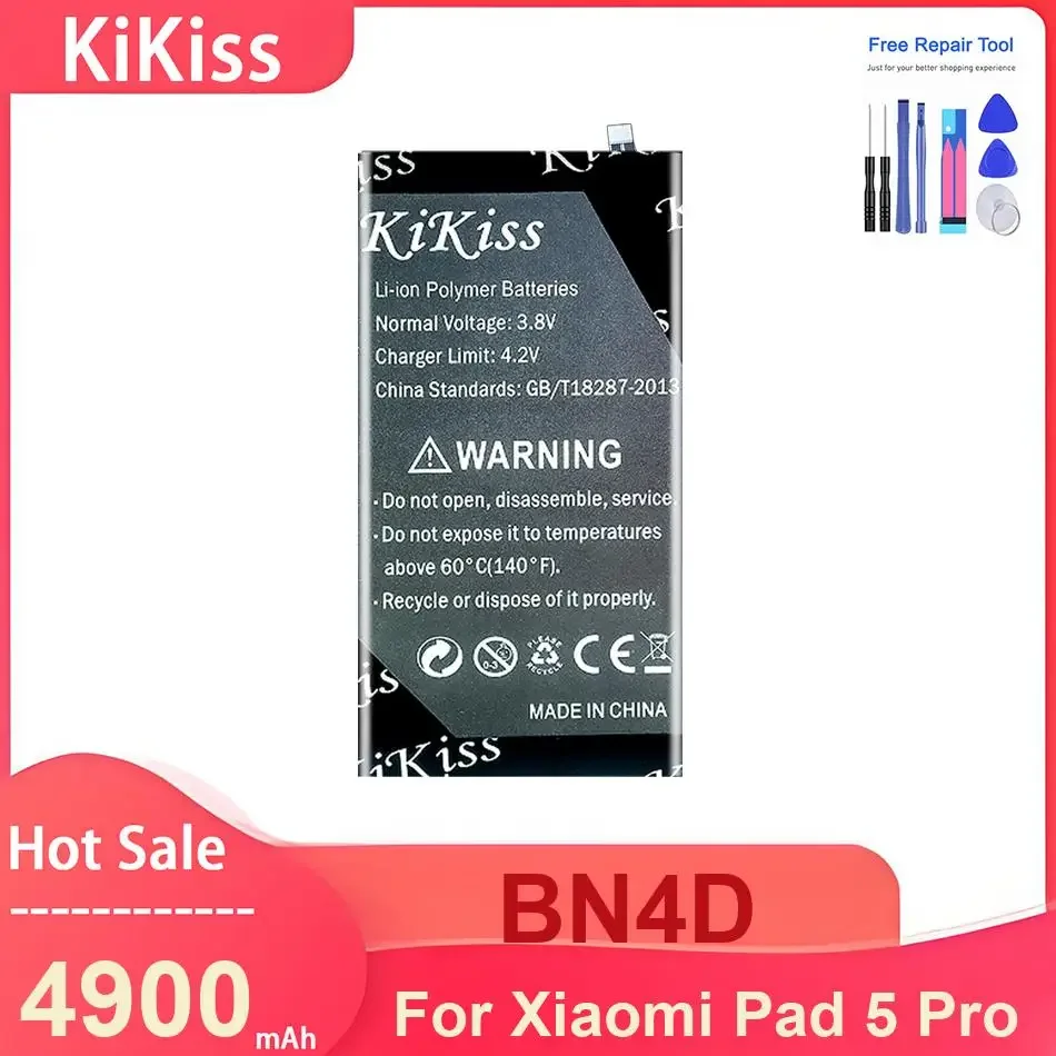 

Аккумулятор для ноутбука KiKiss для Xiaomi Pad 5 Pro, аккумуляторы BN4D 4900 мАч