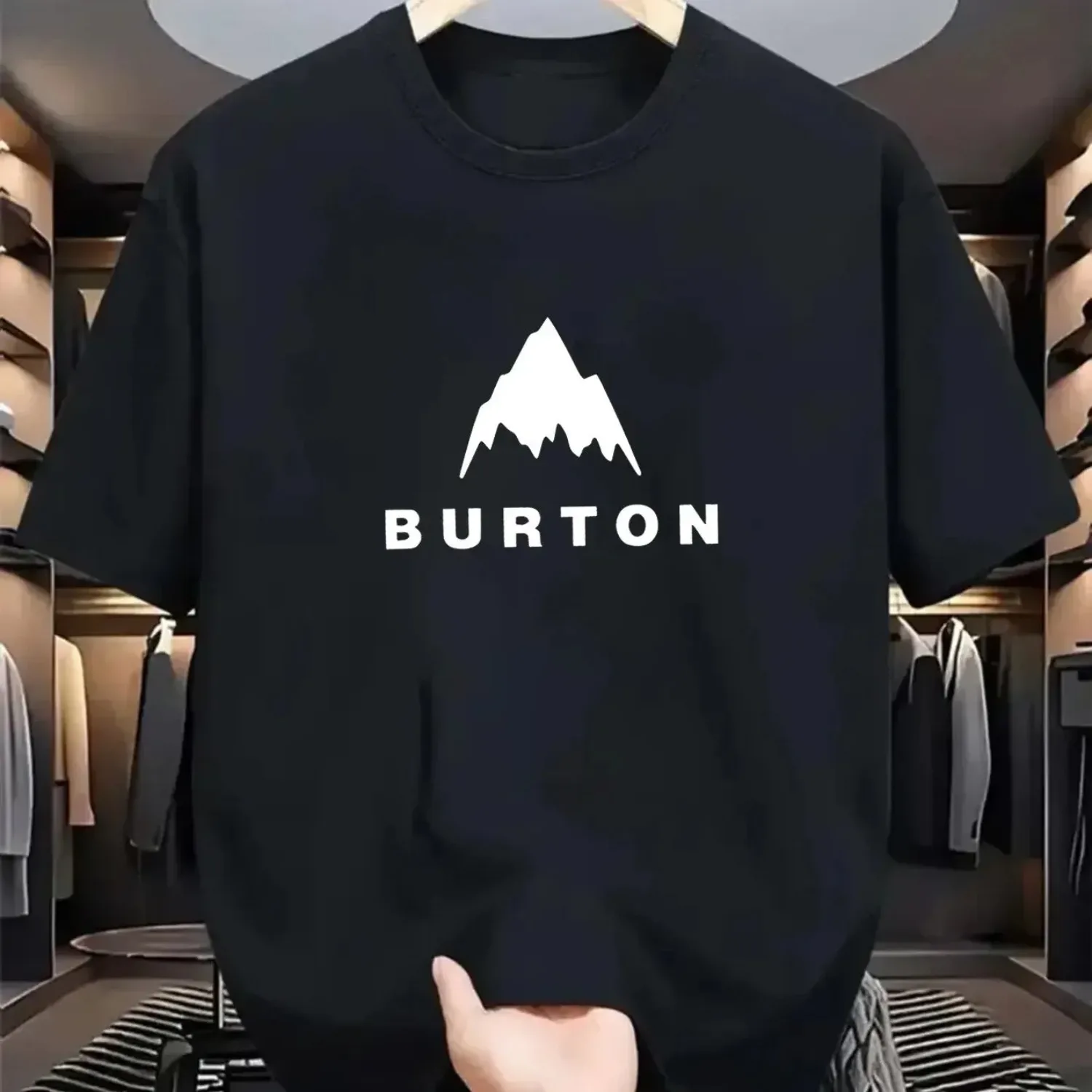 Verano moda casual deportes y moda BURTON letra impresa cuello redondo manga corta Camiseta mujer ropa camisetas