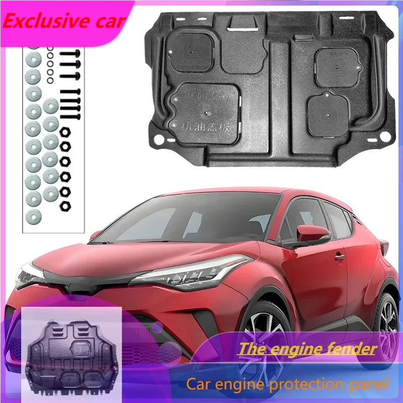 

Under Engine Guard Splash Shield Mud Fender Cover Plate Fender Mudguard Protector For Toyota IZOA C-HR 2019-2023 2.0L Car Black