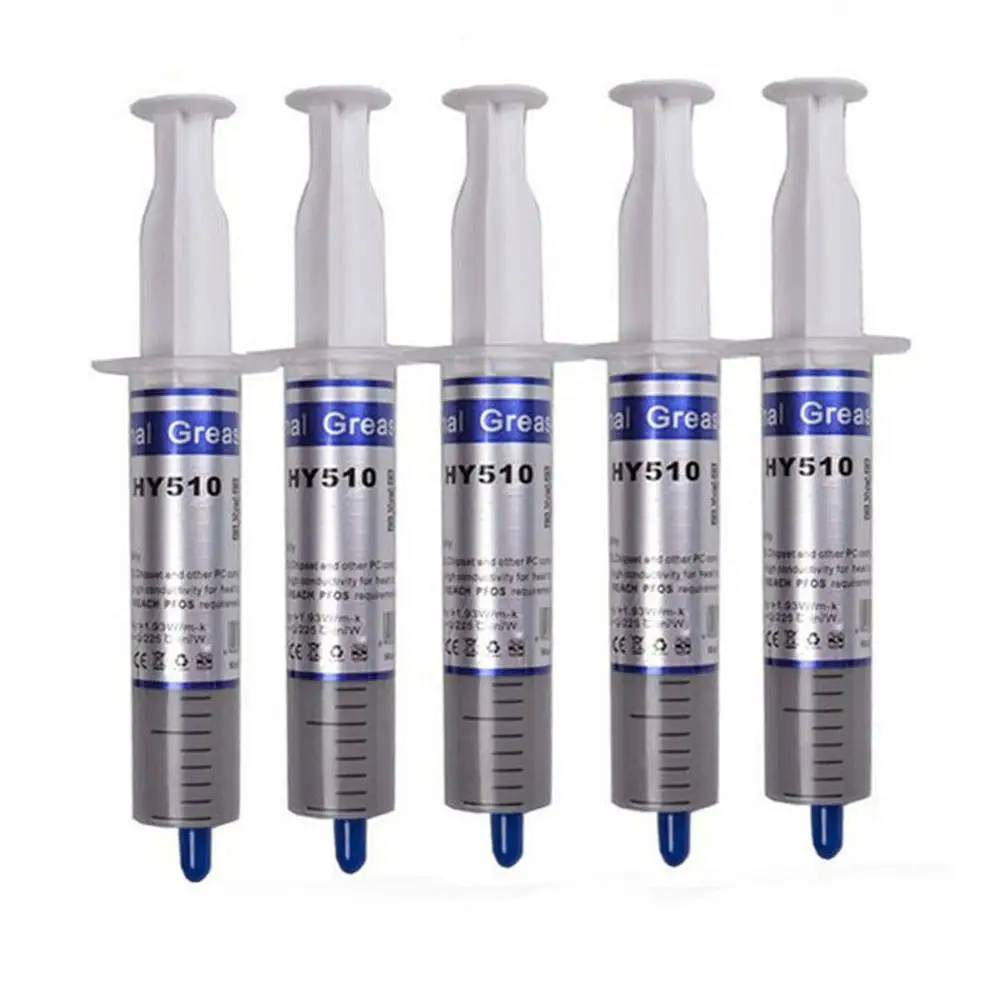 Picture 3: Thermal Interface Material Halnziye HY510 1.93W/m-k 30g Syringe Grey Compound Grease Paste CPU GPU Chipset Cooling Syringe 1-10