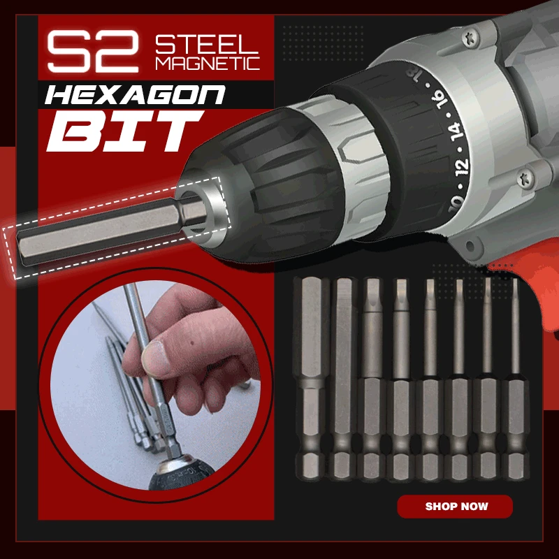 S2 Steel Magnetic Hexagon Bit Set Dropshipping