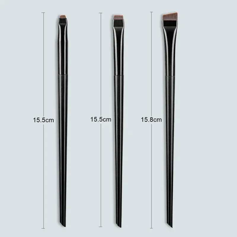 3 stuks rand eyeliner borstel schuine kop wenkbrauwborstel overzicht eyeliner borstel ultradunne oogschaduw borstel make-up tools