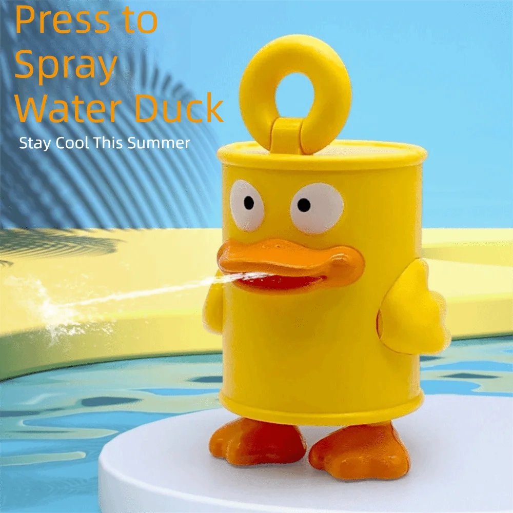 Cute Design Duck Water Tin Can Material Water Spray Mini Size Spraying Function Water Spraying Outdoor Swimming Pool