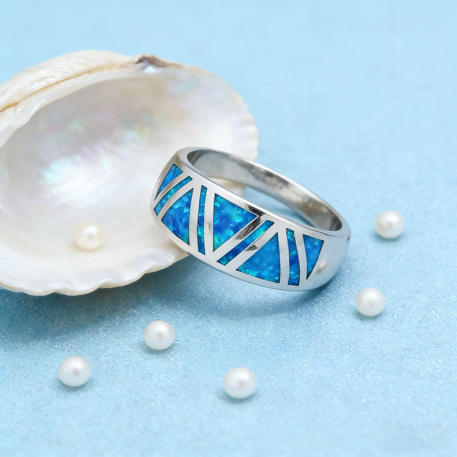 Euro Style Precious Fire Opal Gem White K Plated Rings For Women & Men Wholesale Fine Jewelry 2025 New Fashion Opal Jewelry