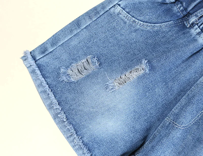 Kindershorts 2026 Sommer Neu Mädchen Koreanisch Bedruckte Gewaschene Zerrissene Weiche Denim-Shorts für 3-10 Jahre Alte – Detail 6