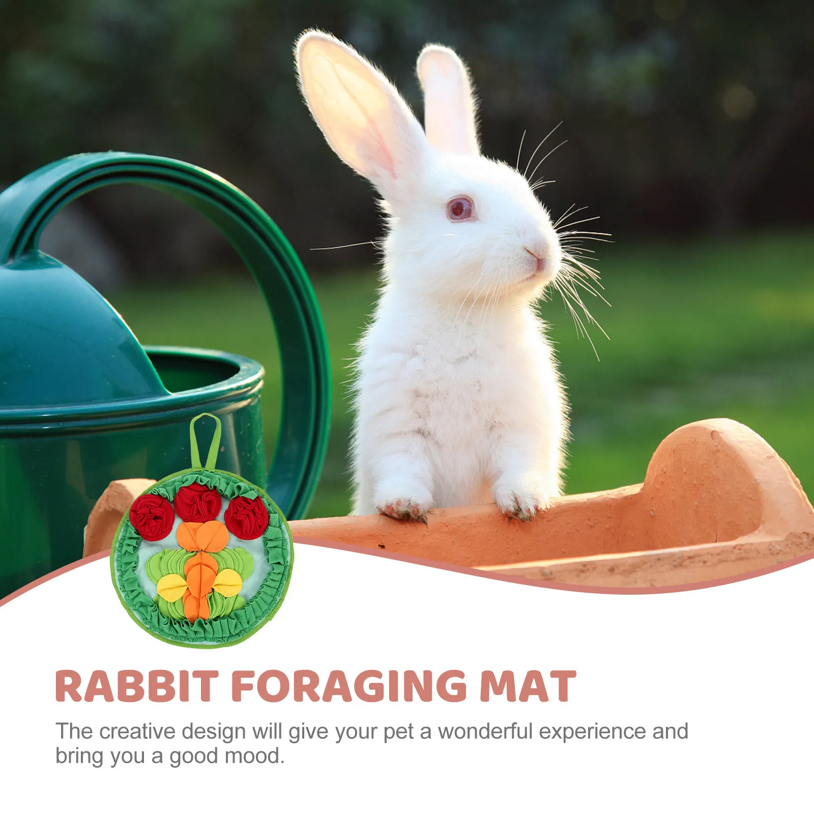 

Creative Pet Snuffle For Rabbits Bunny Foraging Mat Treat Dispenser Durable Non-Slip Feeding Cushion Small Animals Interactive