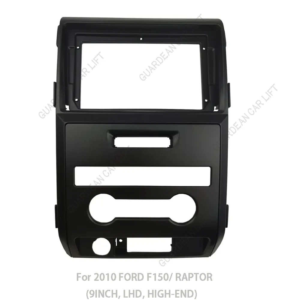 Car Radio Fascias Jogador Estéreo Android, 2 Unidade Principal Din, Quadro Painel Traço, GPS, MP5, Ford F150, Raptor (9 