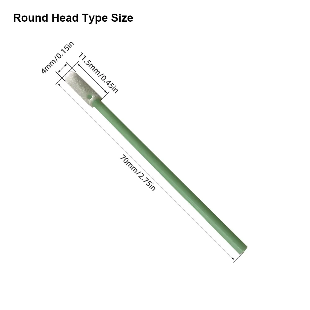 100 ピース/バッグ光ファイバークリーニングツールマイクロクリーニングフォームファイバークリーニングプリントヘッドクリーニングツール