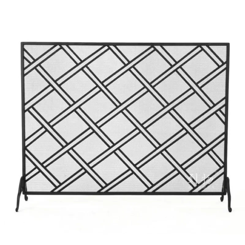 European simulation fireplace core wrought iron screen decorative fireplace vertical heater partition real fire fire