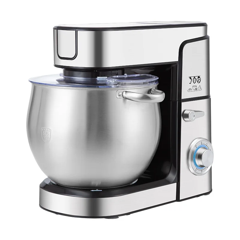 3.5L-7L electric stainless steel three-speed dough mixer, suitable for kitchen flour cake household baking tools