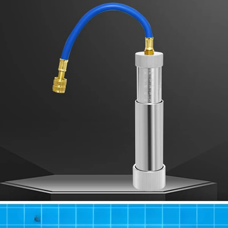 B-M AC Oil Dye Injector Backflow Prevent Kit, With R134A & R1234YF Low Side Quick Coupler, R410A Mini Split Adapter