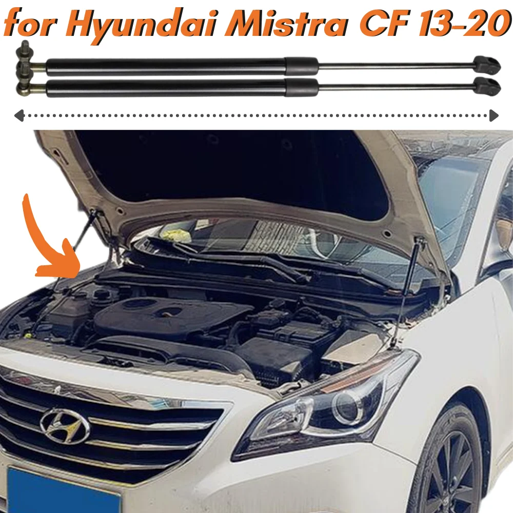 

Qty(2) Front Bonnet Hood Gas Struts Springs Dampers for Hyundai Mistra Xiandai Mingtu CF 1st 2013-2020 Lift Supports Shock Bars