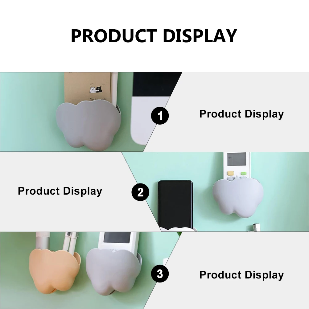 

3pcs Wall Hanging Rack ABS Material Storage Shelf Home Organizer Cloud Shape File Folder Bag Durability