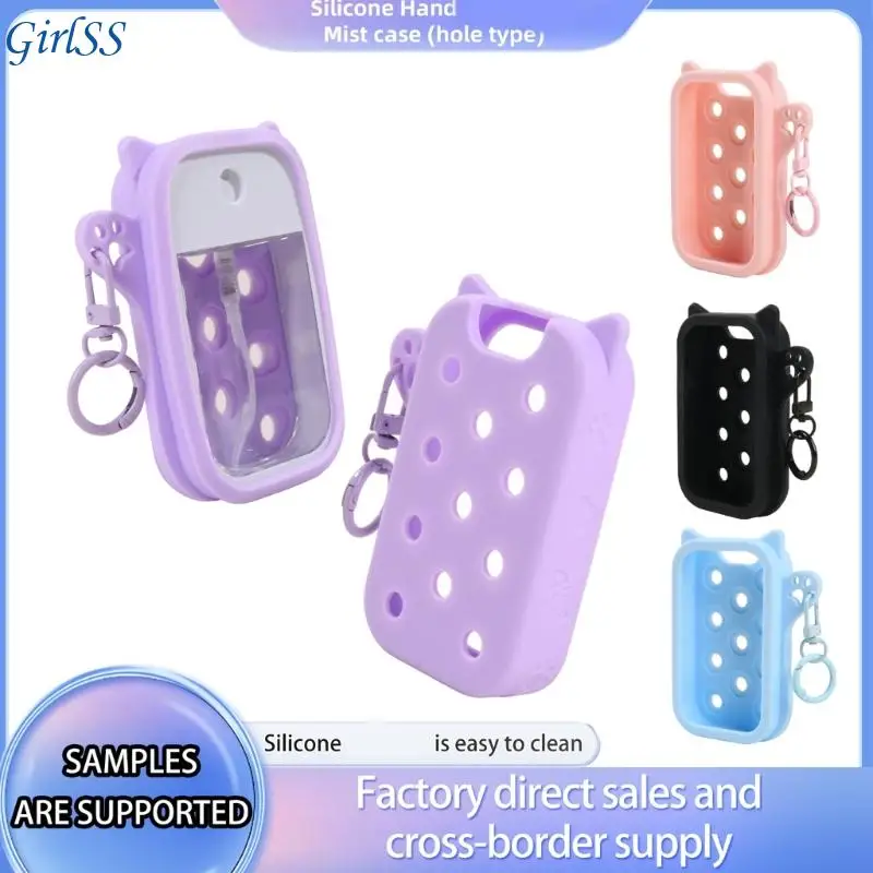 Silicone Protective Cover for Power Mist & Glow Mist Hand Sanitizer Sprayer Bottles Protector Case Quick Installation T4MB