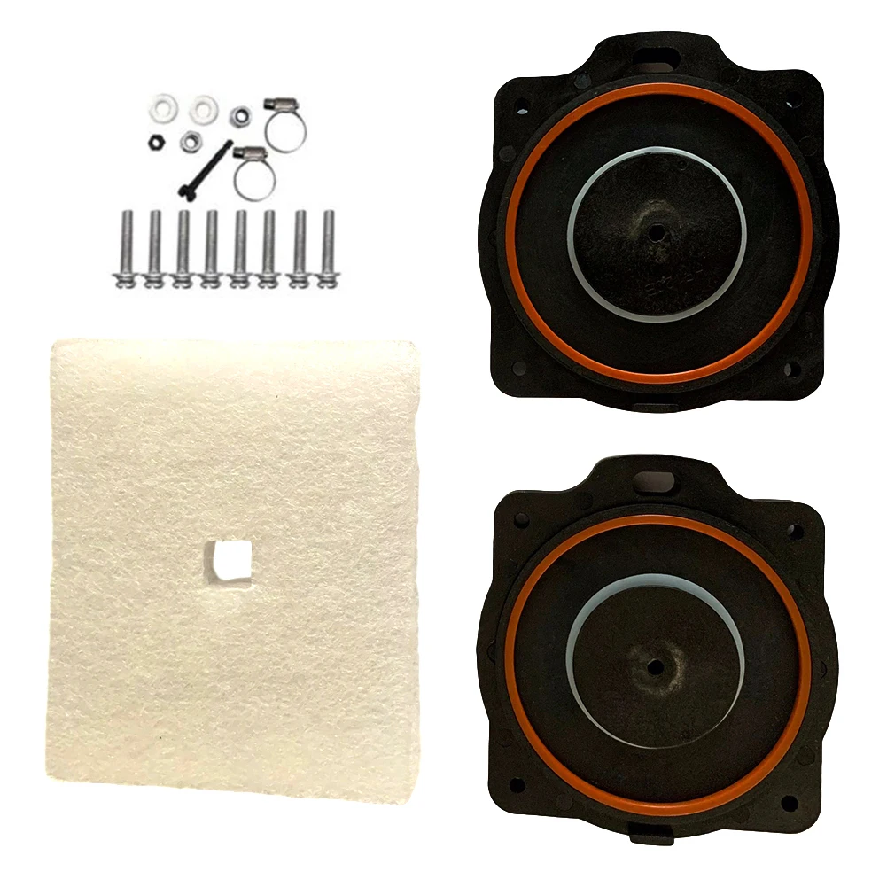 공기 펌프 다이어프램 재건 수리 키트, 히블로우 HP-80 HP-60 선형 정화조 공기 펌프 공기 밸브 + 필터 요소 세트