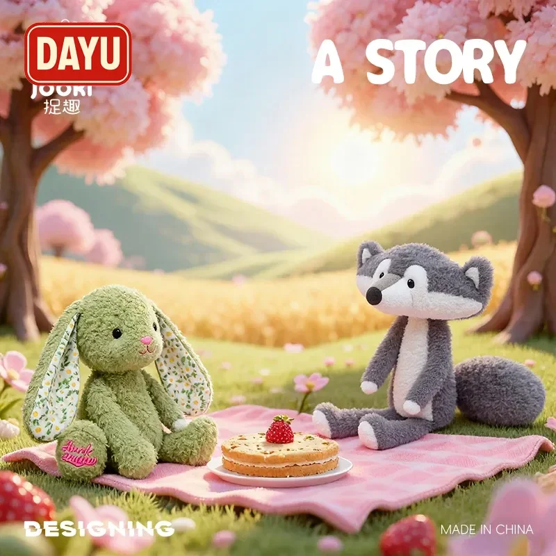 

Wolf and Bunny Plush Toys Cute Funny Animal Stuffed Dolls Soft Hugging Pillow Gift for Girls