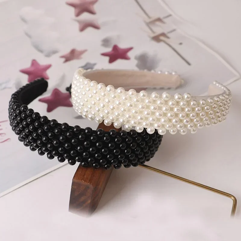 Women Fashion Retro Pearl Headbands Exquisite Hair Accessories for Women\'s Hands Girl\'s Hair Accessories Fashion Creative Gifts