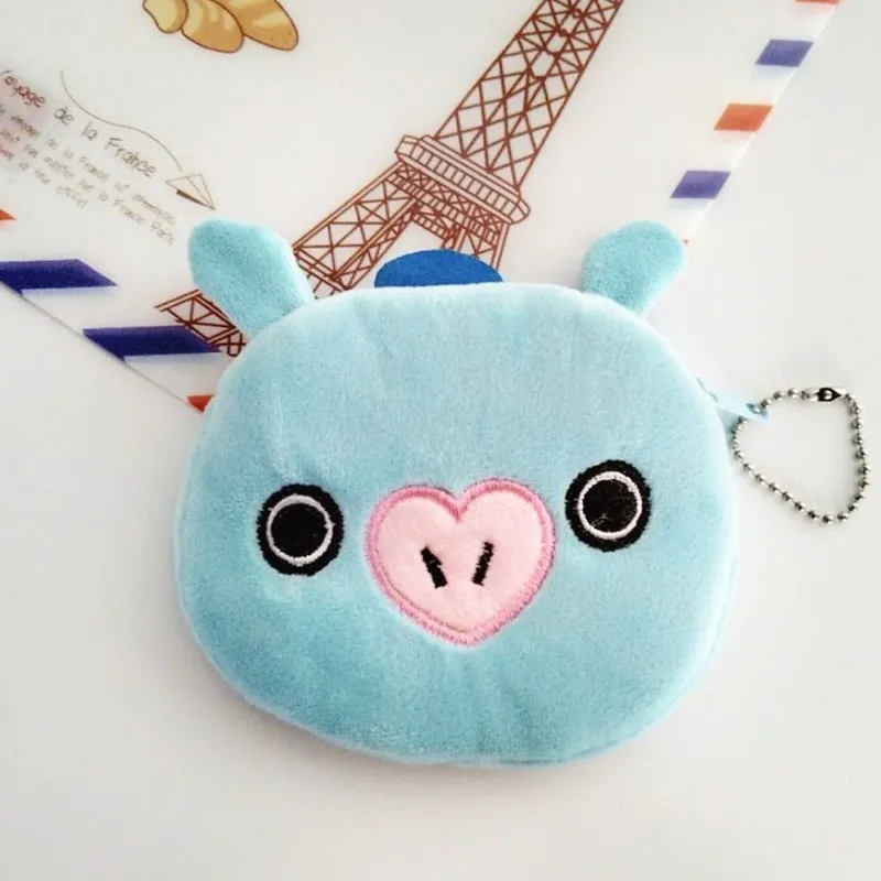 2024 Bandai 10cm 15g Bts Plush Toy Wallet, Earphone Bag, Zero Wallet, Cartoon Bag, Korean Festival Gift, Cute