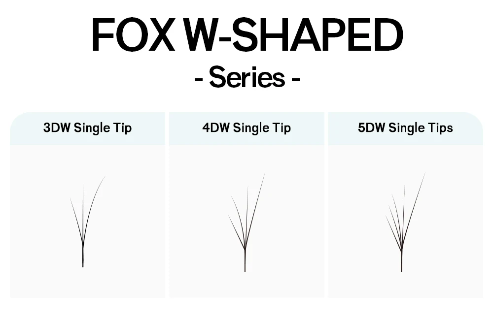 NATUHANA FOX 3D~5D W-förmige Wimpernverlängerung Cat Eye Long Tail Premium Natürliche Leichtgewichtige Volumen Fox Eye Wimpern Make-up-Tool – Detail 3