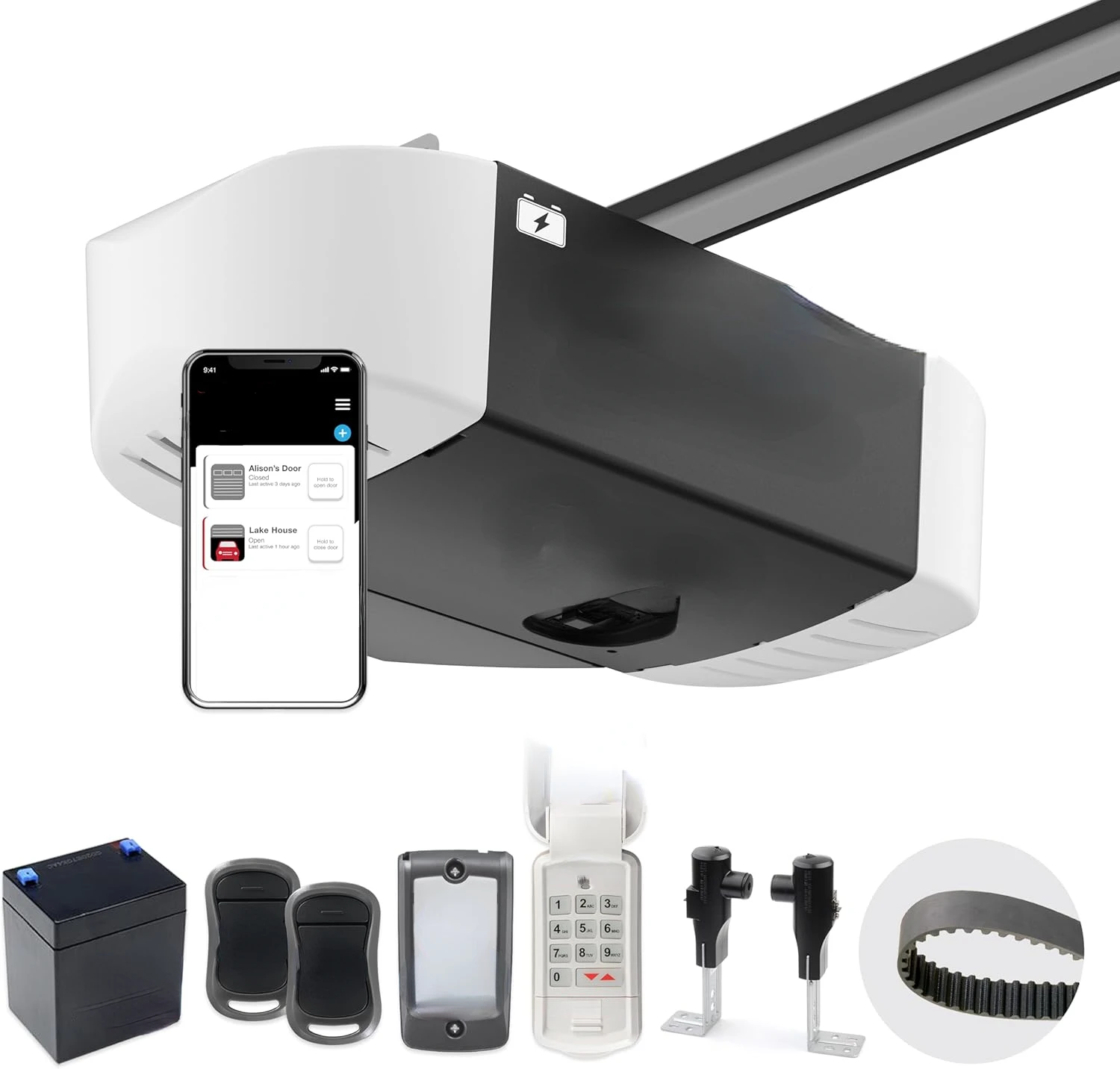 Smart Garage Door Opener StealthDrive Connect - Ultra Quiet opener, WiFi, Battery Backup