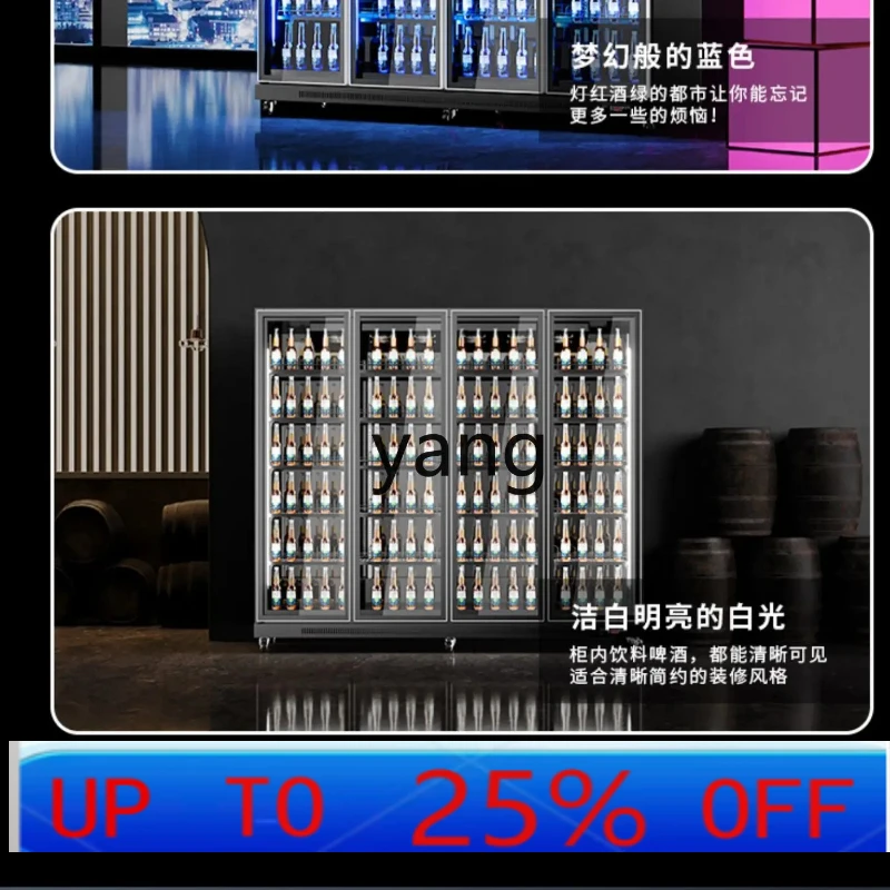 

LMM Beverage Beer Cabinet Refrigerated Display Cabinet Refrigerator Commercial Supermarket Preservation