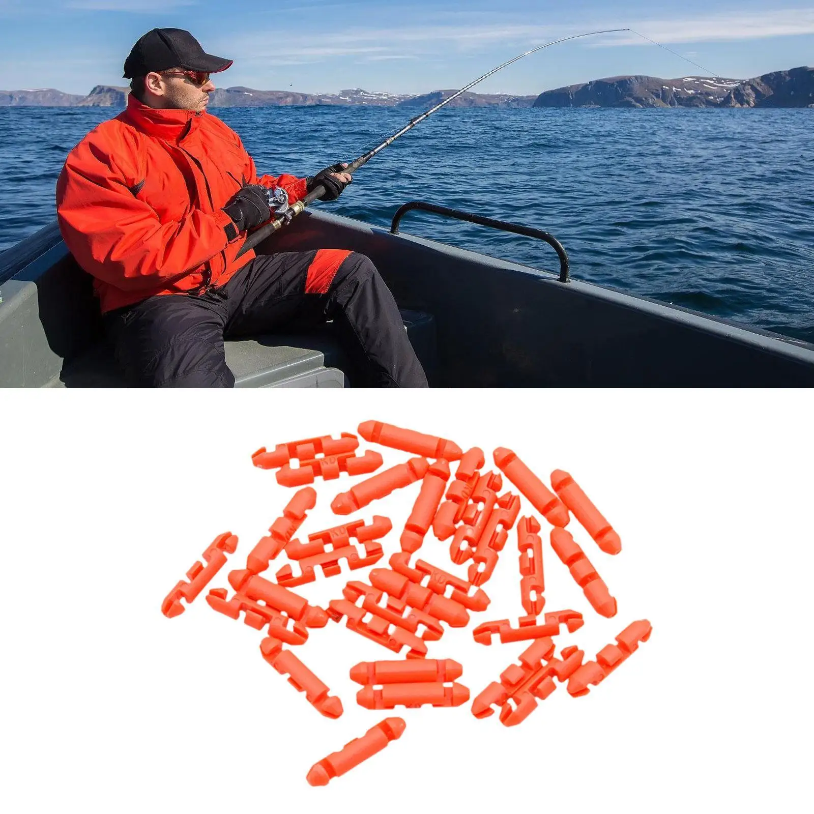 

30x Fishing Line Stoppers Downrigger Accessories Nylon Lightweight Automatic